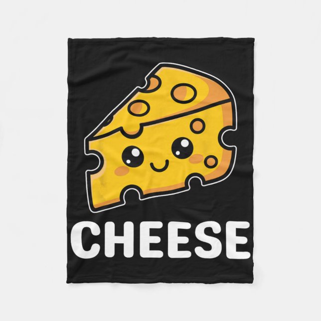 Käse Slice Mac Macaroni Kawaii Halloween Kostüm Fleecedecke (Vorderseite)