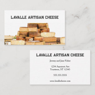 Käse Stapel Käsehersteller Käsegeschäft Visitenkarte