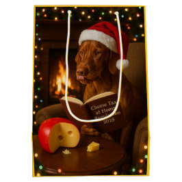 Käse-Steuer Vizsla-Hund Weihnachtsgeschenktasche Mittlere Geschenktüte