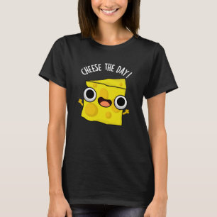 Käse The Day Funny Food Pun Dark BG T-Shirt