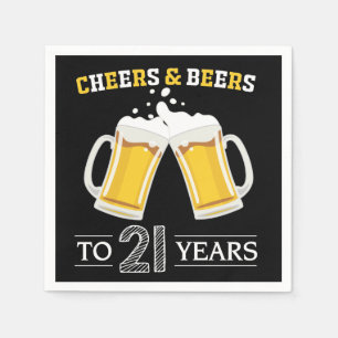 Käse und Bier bis 21 Jahre Napkins Serviette