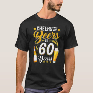 Käse und Bier bis 60 Jahre 60. Geburtstagsgetränk T-Shirt