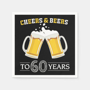 Käse und Bier bis 60 Jahre Napkins Serviette