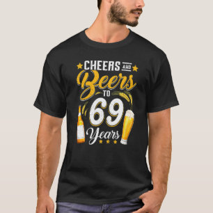 Käse und Bier bis 69 Jahre 69. Geburtstagsgetränk T-Shirt