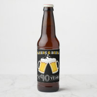 Käse und Bier bis 90 Jahre Beer-Flaschenetikett