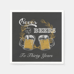 Käse und Bier Geburtstag Serviette