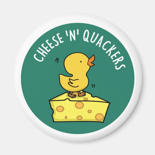 Käse und Hacker Funny Duck Pun Magnet (Vorne)