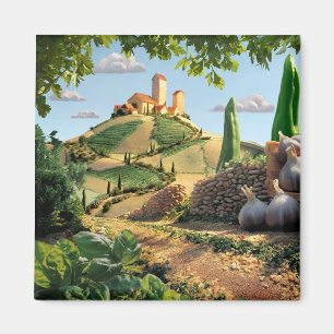 Käse und Knoblauch Magnet