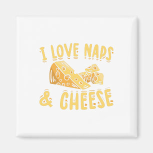 Käse und Nickerchen Cheese Lover Food Geschenkid Magnet