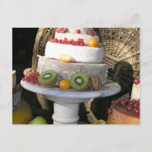 Käse und Obst Postkarte