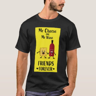 Käse- und Weinliebhaber T-Shirt
