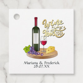 Käse und Weinprobe Geschenkanhänger