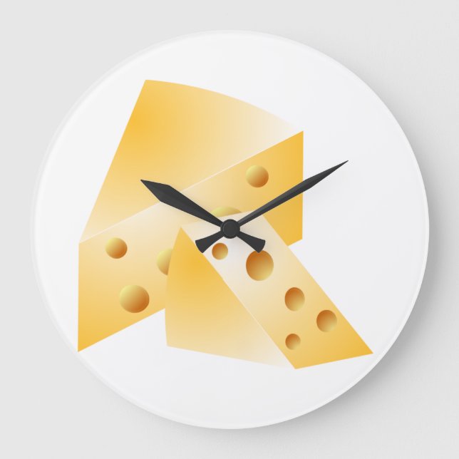 Käse-Wanduhr Große Wanduhr (Vorderseite)