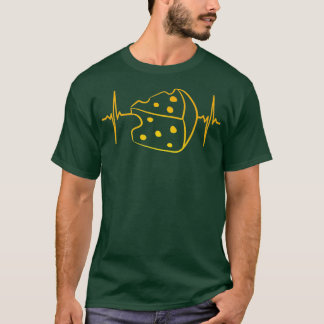 Käse Wedge Heartbeat Grilled Dairy Farm T-Shirt