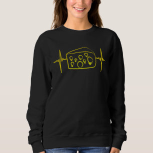 Käse Wedge Heartbeat Grilled Dairy Liebe Sweatshirt