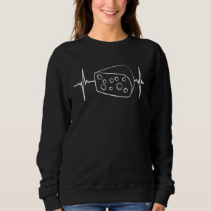 Käse Wedge Heartbeat Grilled Dairy Liebe Sweatshirt