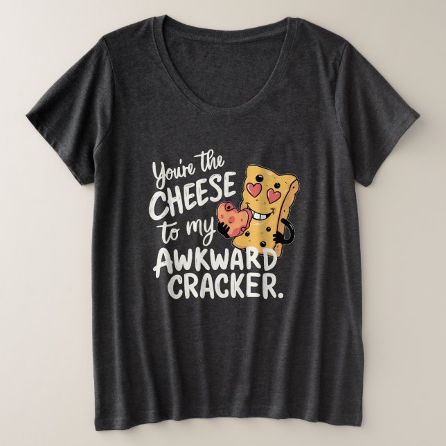Käse zu My Awkward | Das sonnige und Niedliche Val Große Größe T-Shirt (Design vorne)