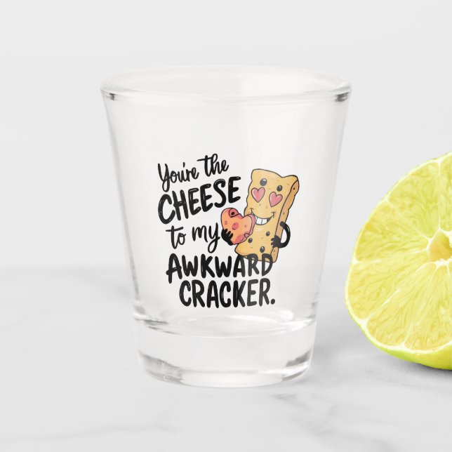 Käse zu My Awkward | Das sonnige und Niedliche Val Schnapsglas (Vorderseite)