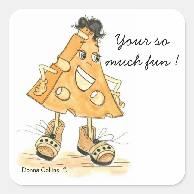 Käseaufkleber für Typ Quadratischer Aufkleber (Vorderseite)