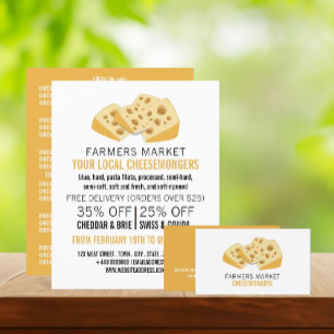 Käseblöcke, Käsemongerwerbung Flyer