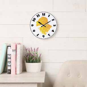 Käseblockuhr Große Wanduhr