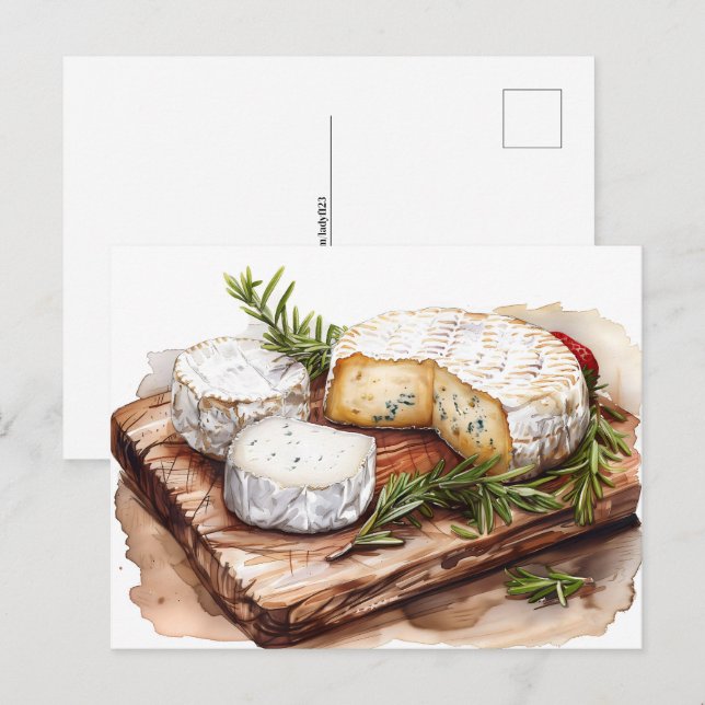 Käsebrett, Postübergang Postkarte (Vorne/Hinten)