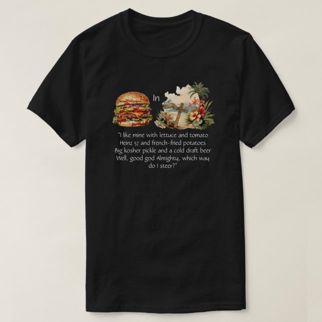 Käseburger im Paradies T - Shirt (Design vorne)