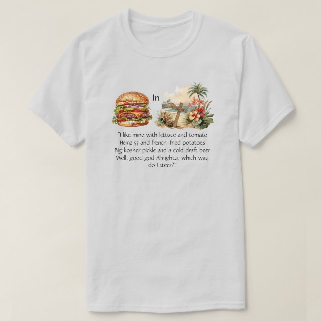 Käseburger im Paradies T - Shirt (Design vorne)