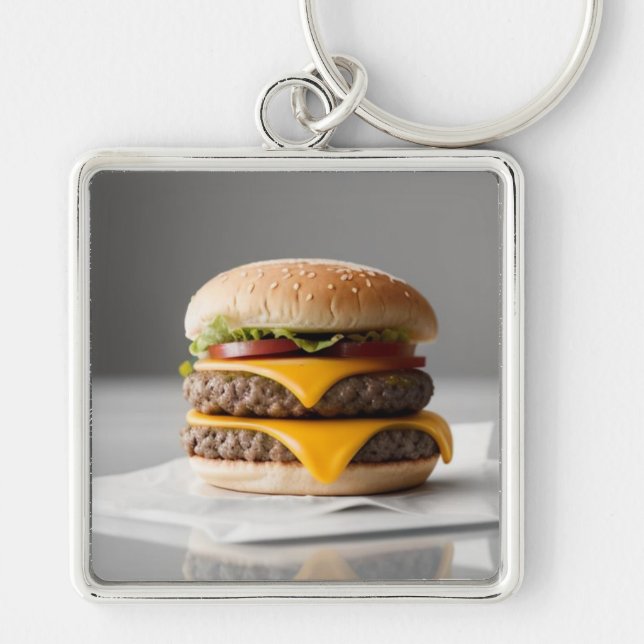 Käseburger in Sachen Schlüsselanhänger (Vorne)