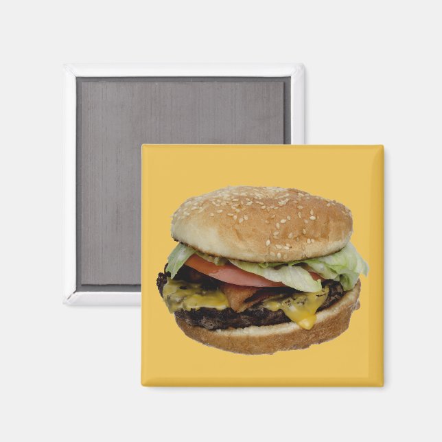 Käseburger Magnet (Vorderseite/Rückseite)