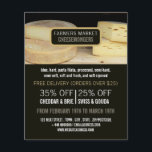 Käsedarstellung, Käsewerbung Flyer<br><div class="desc">Käsemarke,  Cheesemonger Werbung Flyer durch den Business Card Store.</div>