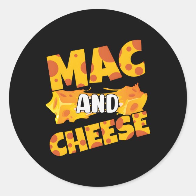 Käsefest Käse Käse Liebe Mac Käse Runder Aufkleber (Vorderseite)