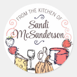 Käsefruchtwein aus meinem Küchenaufkleber Runder Aufkleber