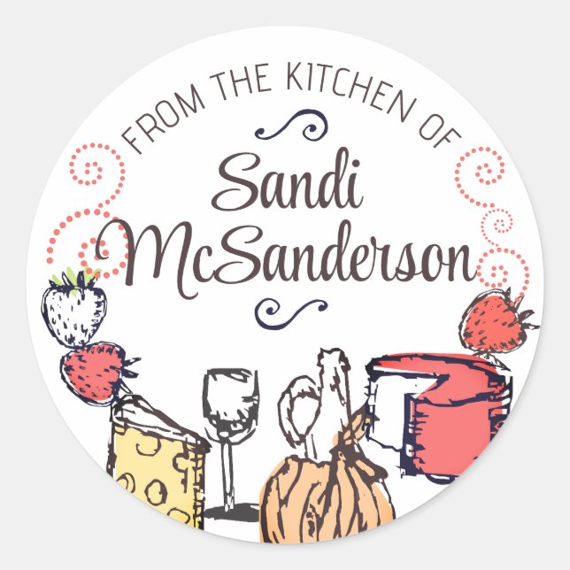 Käsefruchtwein aus meinem Küchenaufkleber Runder Aufkleber (Vorderseite)