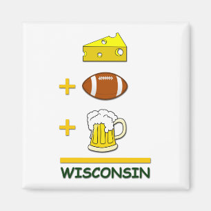 Käsefußball Beer Wisconsin Magnet
