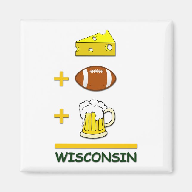 Käsefußball Beer Wisconsin Magnet (Vorne)
