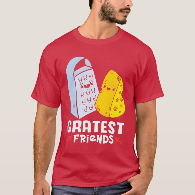 Käseherr Große Beste Freunde Retro T-Shirt (Vorderseite)