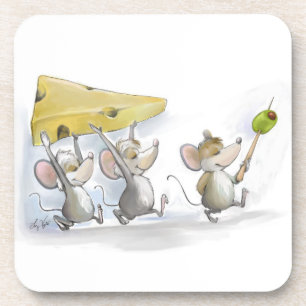 Käseherstellung (mit Oliven) Untersetzer