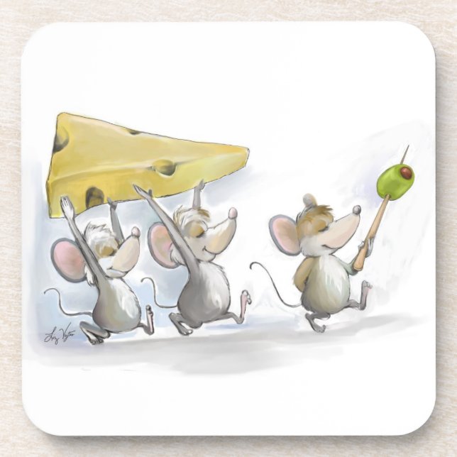Käseherstellung (mit Oliven) Untersetzer (Vorderseite)
