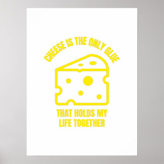 Käsekleber lustige Käse Witze Poster
