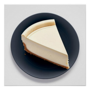 Käsekuchen mit dunklem Circle-Hintergrund Poster