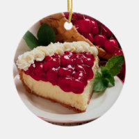 KÄSEKUCHEN MIT KIRSCHspitze-RUNDEN-VERZIERUNG