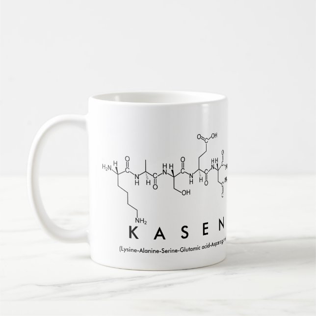 Kasen Peptid-Namen-Tasse Tasse (Links)