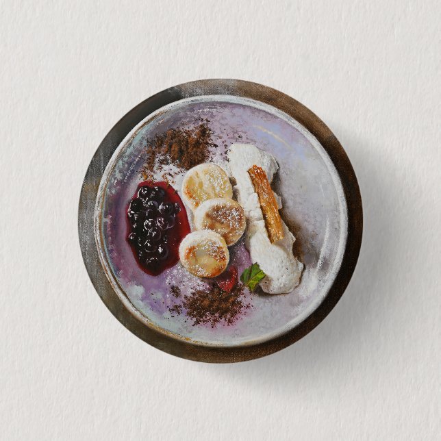 Käsepfannkuchen mit Berries - Gourmet-Küche Button (Vorderseite)