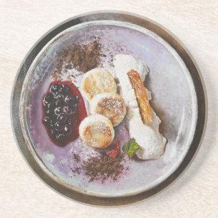 Käsepfannkuchen mit Berries - Gourmet-Küche Getränkeuntersetzer
