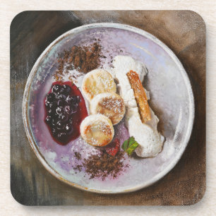 Käsepfannkuchen mit Berries - Gourmet-Küche Getränkeuntersetzer