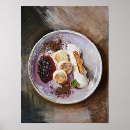 Käsepfannkuchen mit Berries - Gourmet-Küche Poster