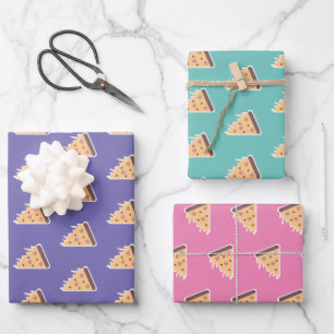 Käsepizza Pepperoni-Fleischscheiben triefend Geschenkpapier Set
