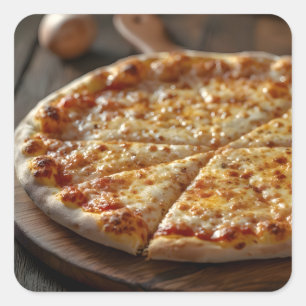 Käsepizza Quadratischer Aufkleber