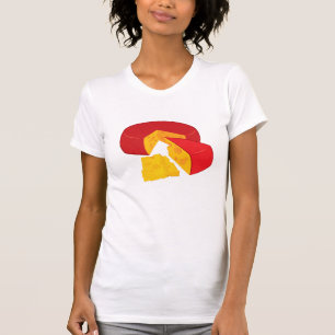 Käserad rote Wachs Molkerei Lebensmittel T-Shirt